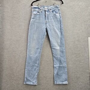 Levi's 501 Women Jeans 27X30 Light Blue Denim Original Fit Straight Leg Button